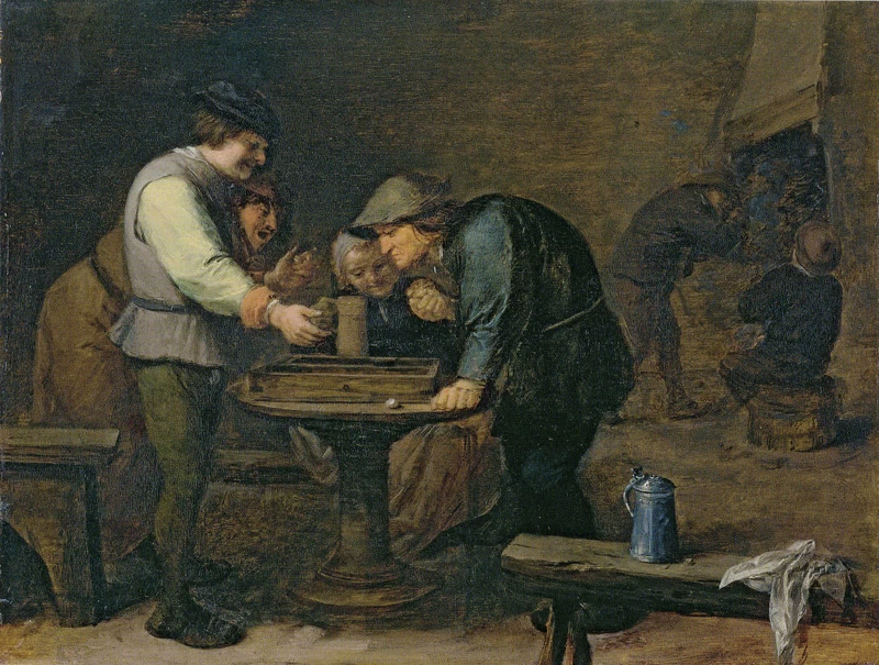 Contadini che giocano a Tric Trac - Museo delle Belle Arti, Lipsia